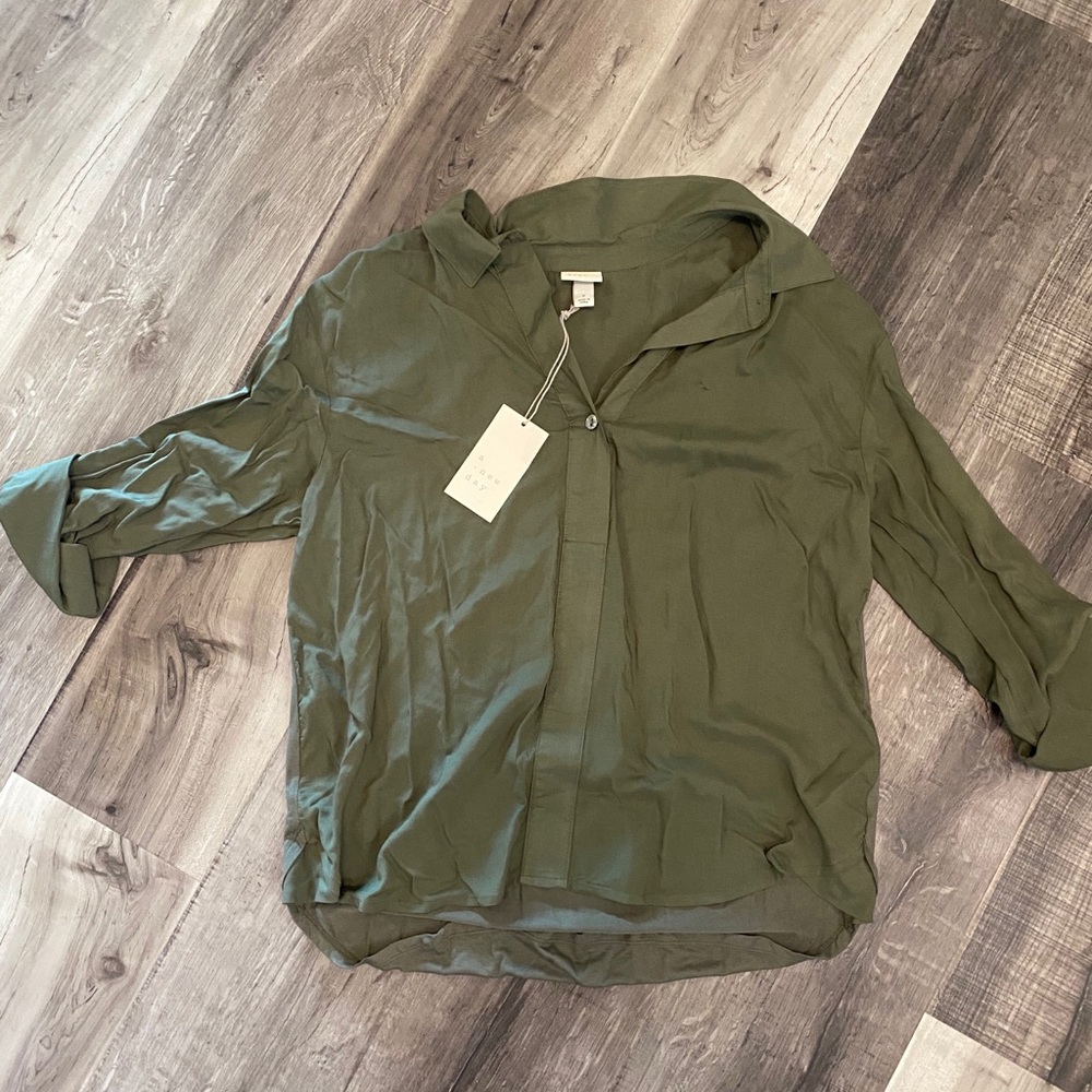 A New Day Olive Shirt